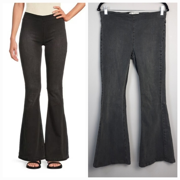 Free People Gummy Flared Leg Mid Rise Pull On Stretch Jeans size 29 - Picture 1 of 14